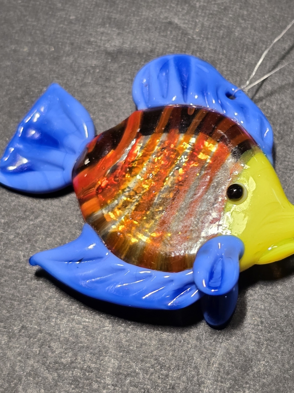 Lot of 4 LS Arts Blown Glass Floating Fish Bubble Tropical Tank Aquarium Decor - Picture 7 of 10